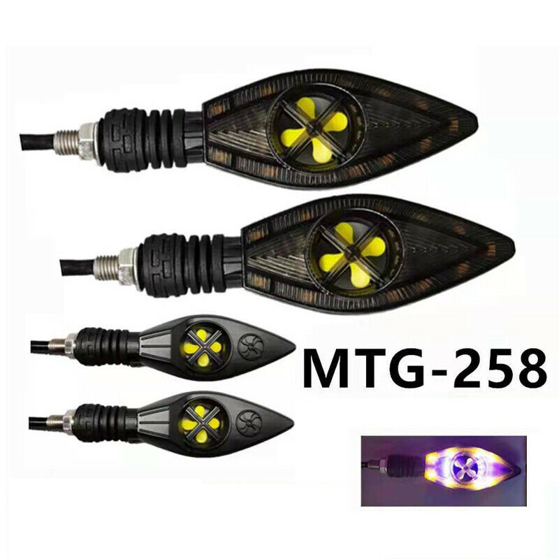 2PCS Motorcycle Scooter Bikes LED Turn Signal Light Indicator DRL Rear Tail Lamp