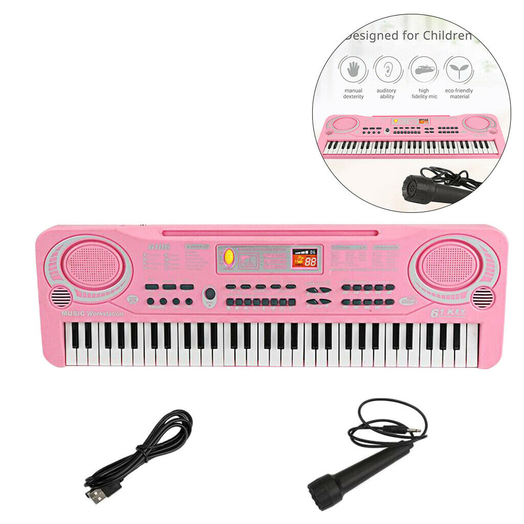 61 Keys Electronic Keyboard Piano Portable Mini Toys Musical Instrument kids