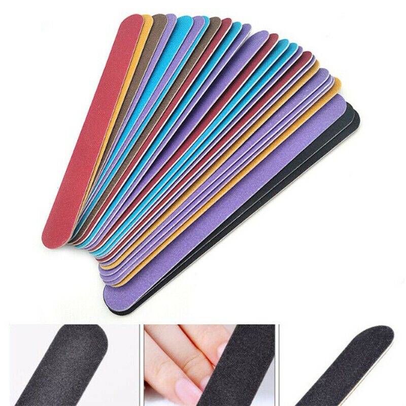 10Pcs Home Beauty Salon Double-Sided Disposable Nail File Emery Shaping BoardSJ