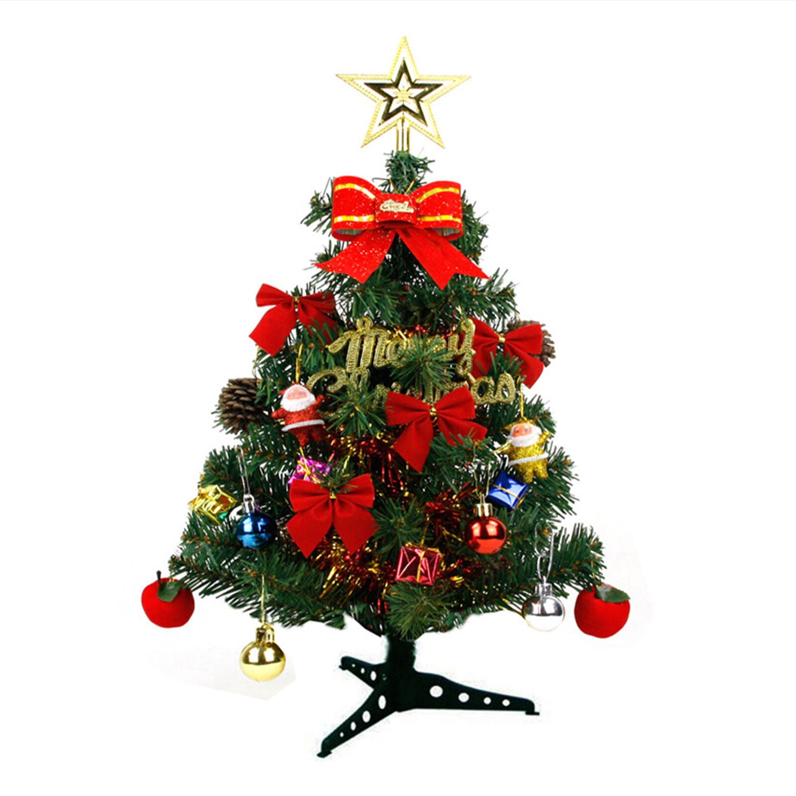Tabletop Artificial Small Mini Christmas Tree  & Ornaments Decor