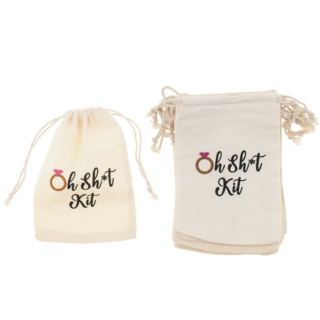 Hangover Kit Bag - 30pcs Drawstring Bag, 4 x 6 Inches Muslin Drawstring Pouch