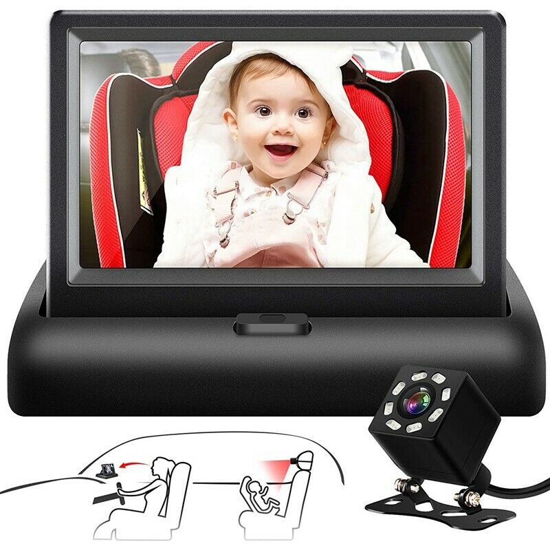 Baby Car Mirror 4.3inch  Night Vision Function Car Mirror Display Safety Seat U2