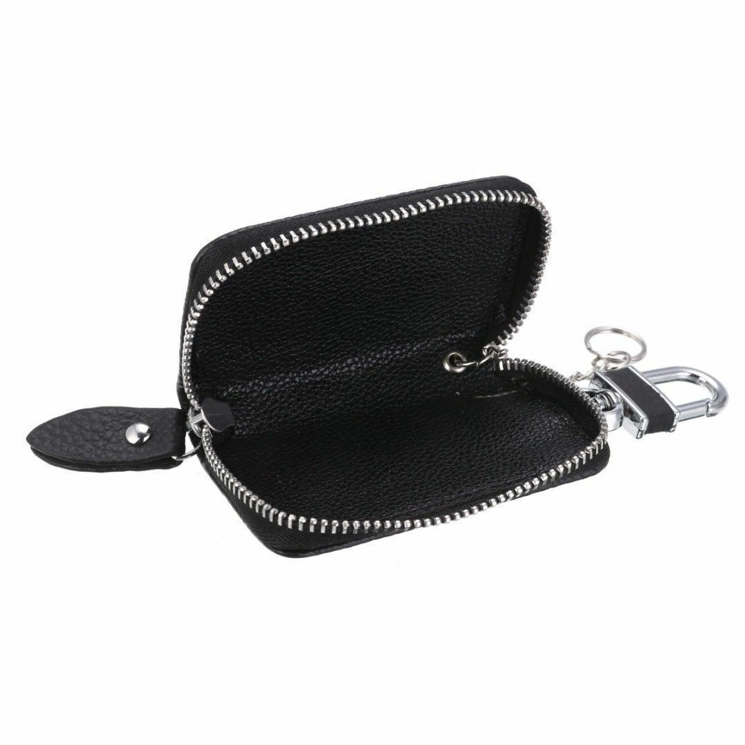Universal Car PU Leather Smart Remote Key Chain Holder Fob Bag Case Cover BK L60