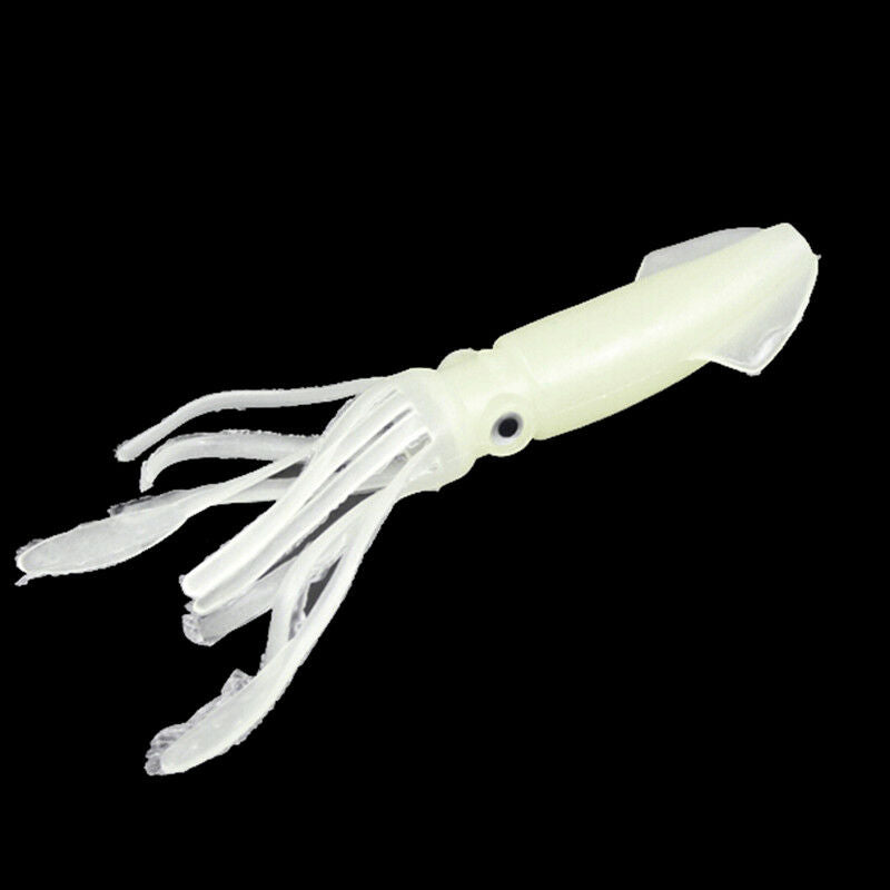 transparent luminous soft squid lure baits 10.5cm/8g bass trolling fishin.l8