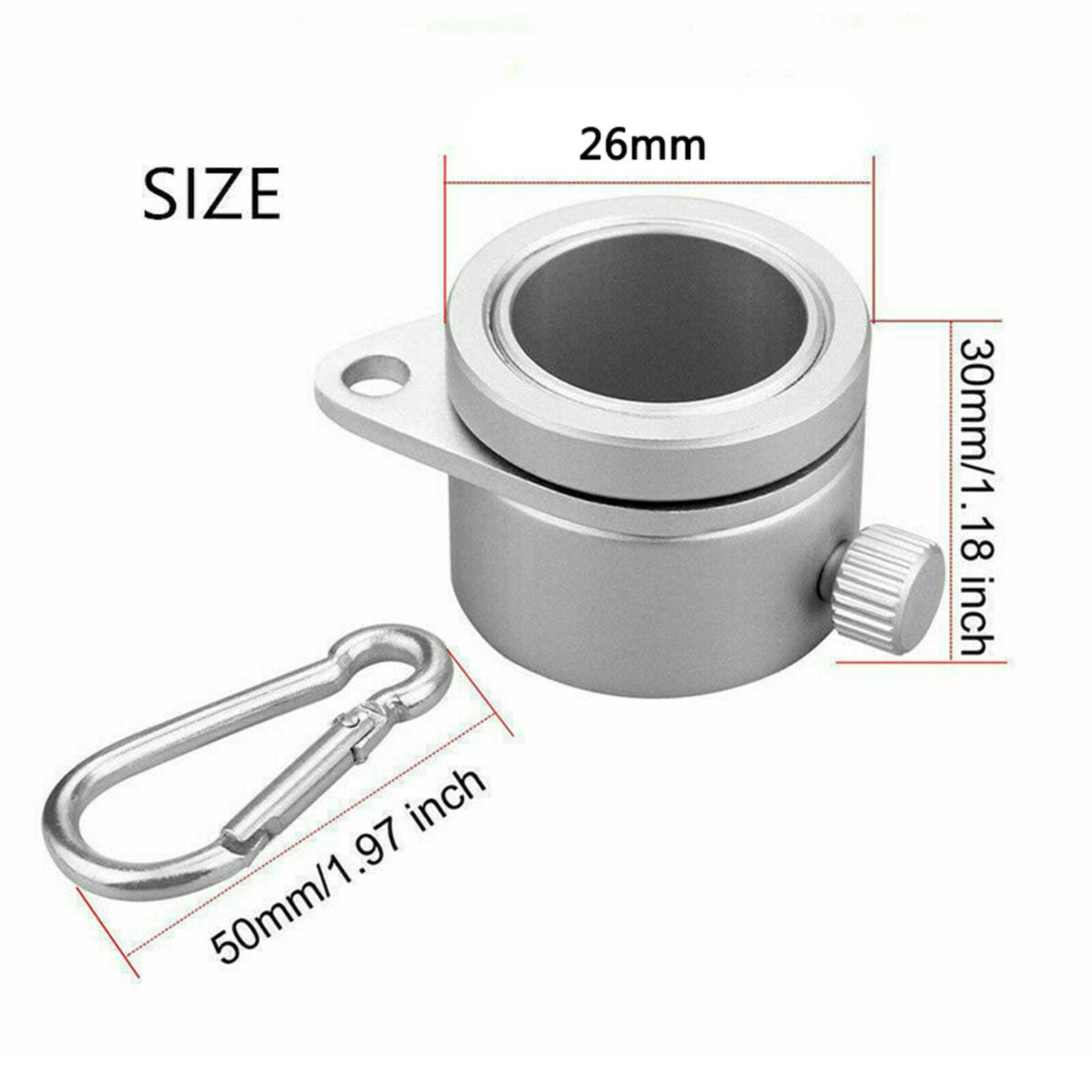 Aluminum Alloy Flag Pole Rings Clip for 1 inch Dia. Mounting Attachments