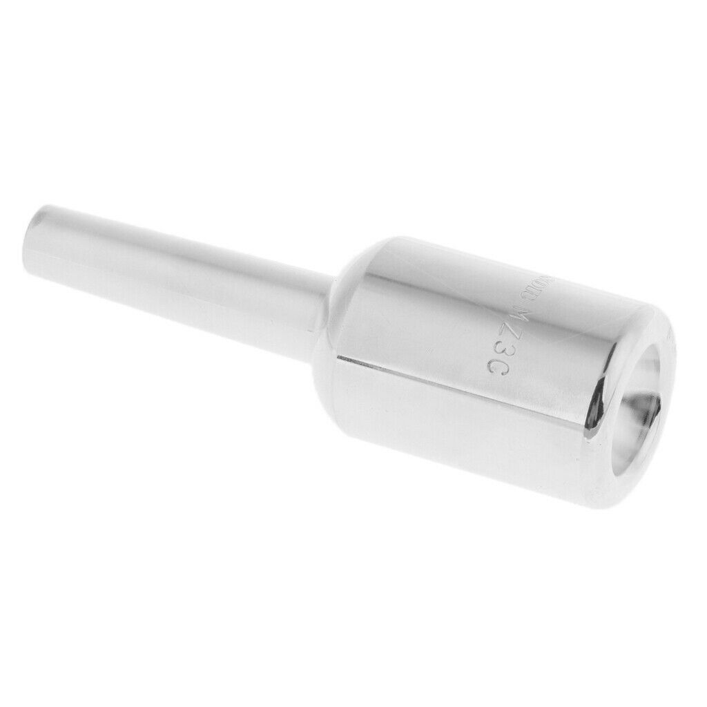 Brass Trumpet Mouthpiece,Sliver Booster Plated Trumpet Mouthpiece,86mm Length