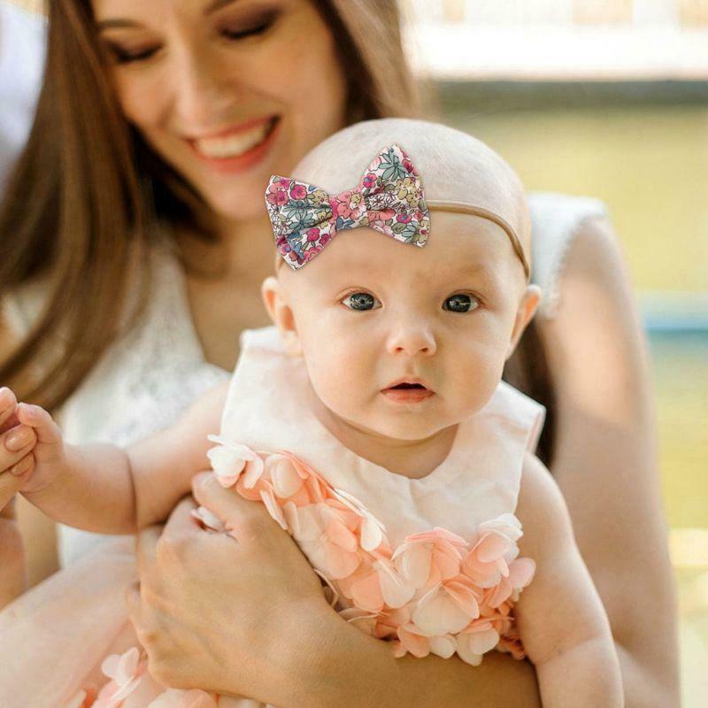 10 Pcs Baby Headbands Bows Nylon Hairbands Hair Accessories for Newborn Infant
