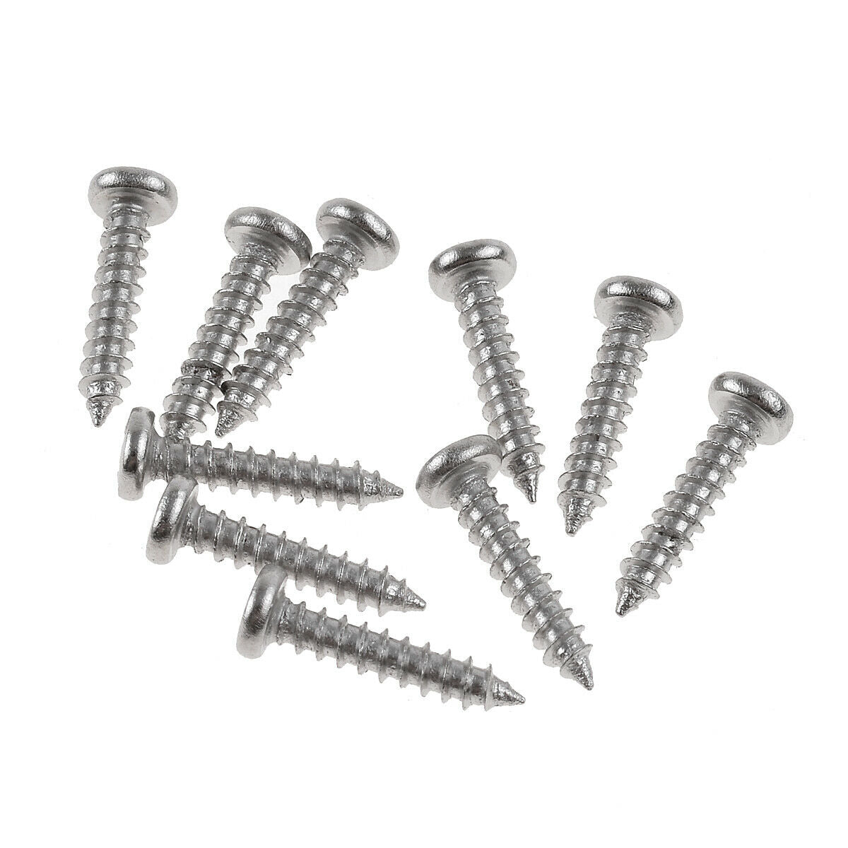 20 Pcs Guitar Screws for Bass Pickguard Back Plate Tuning Pegs Jack Chrome