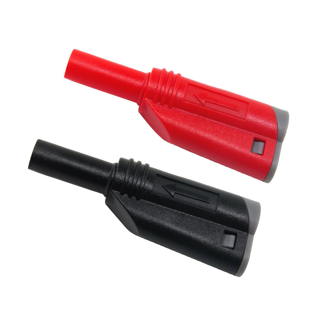 2Pcs Welding-free Stackable 4mm Safety Multimeter Connector Banana Plug NEW