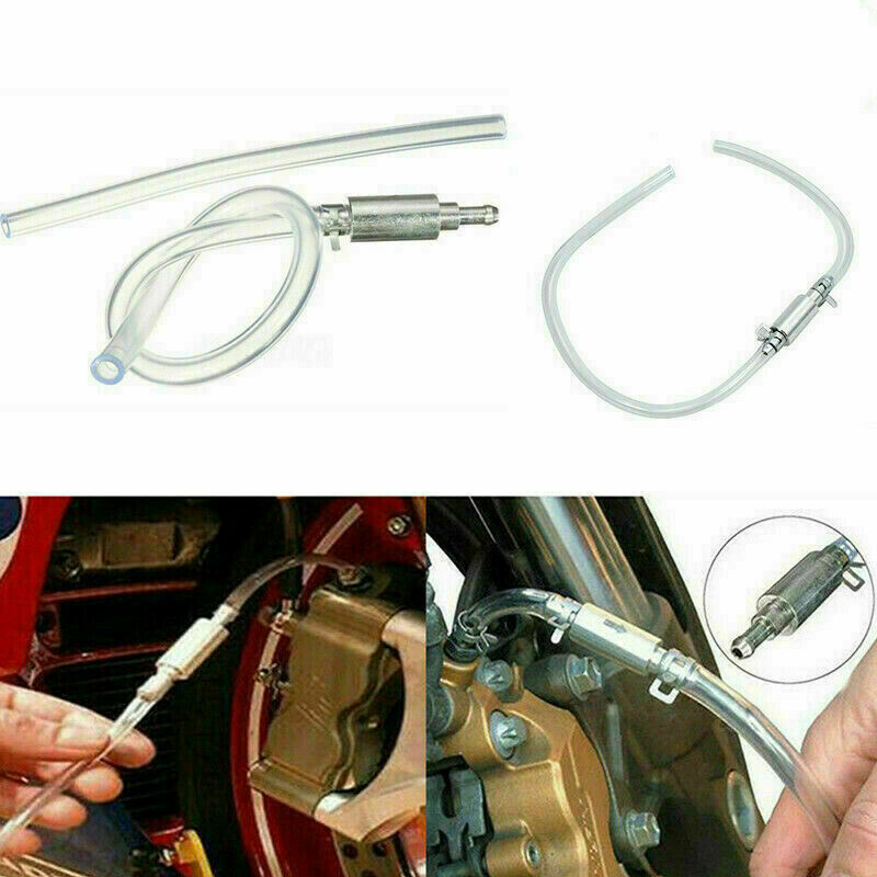 UK Motorcycle Clutch Brake Bleeder Hose One Way Valve Tube Bleeding Tools Kit