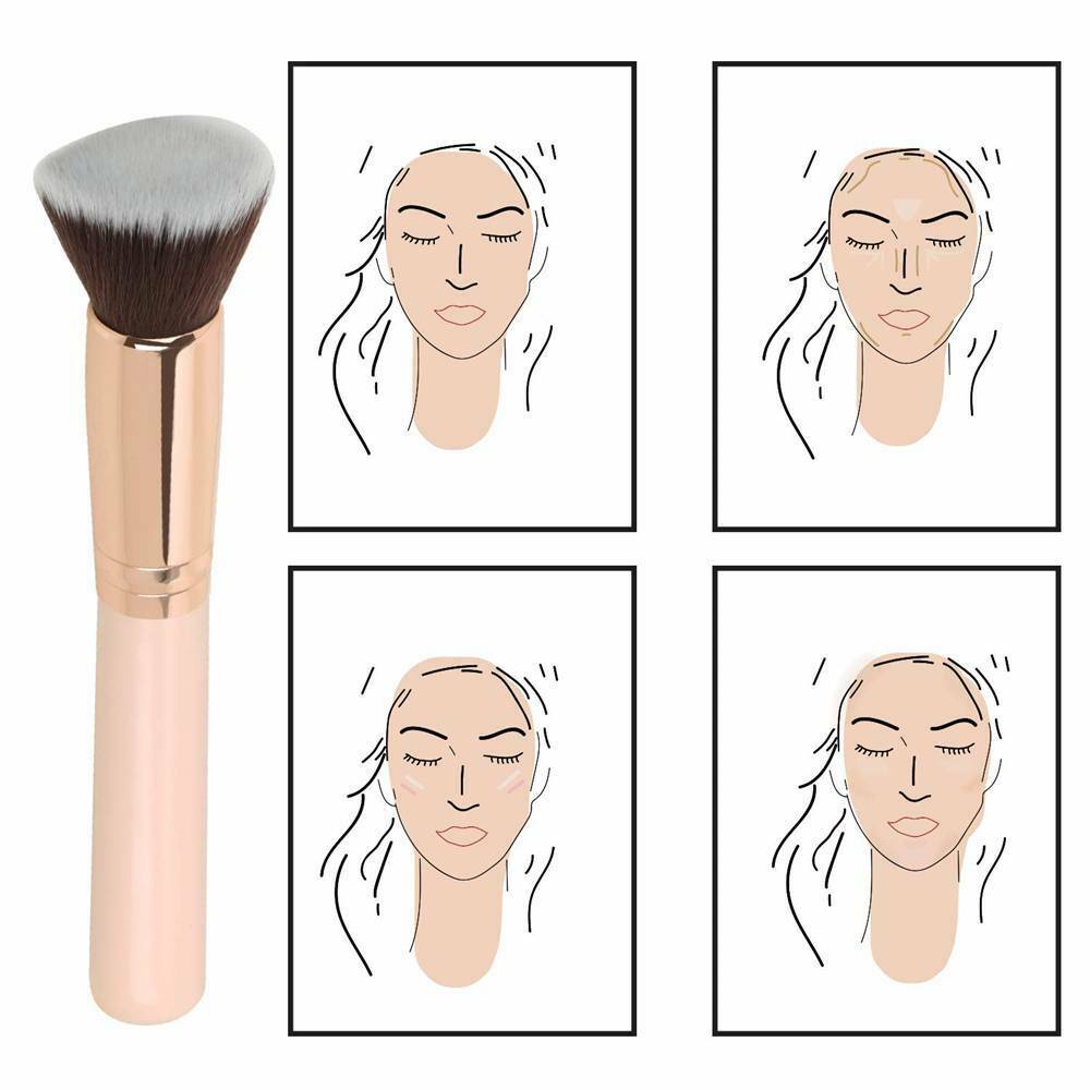 Foundation Brush Flat Top Buffing Brush Face Makeup Powder Bronzer Cosmetics