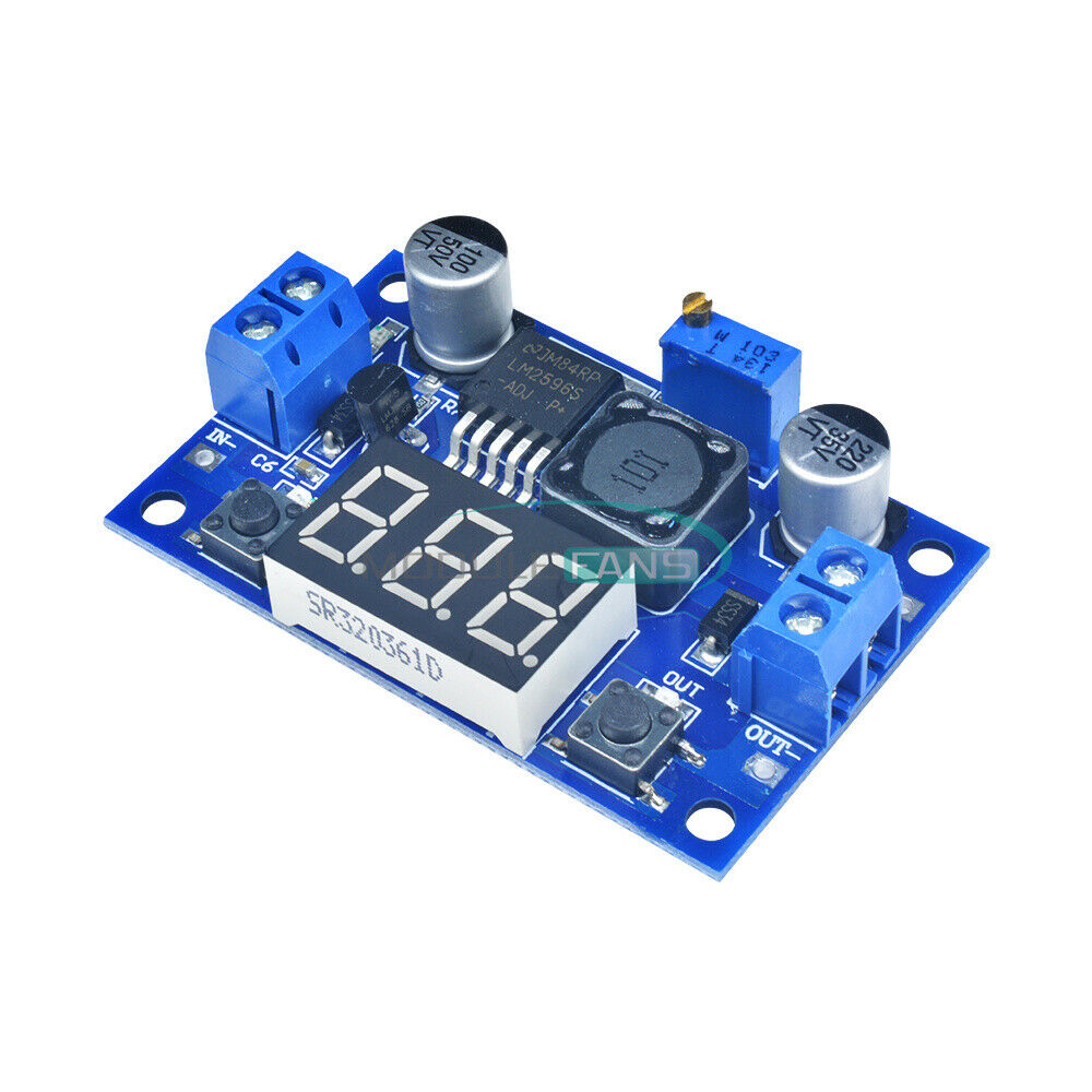 DC 4.0~40 To 1.3-37V LED Voltmeter LM2596 Buck Step-down Power Converter Module