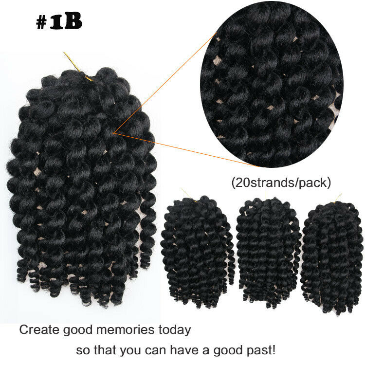 3PACK Bounce Wand Curl Jamaican Afro Curly Twist Crochet Braiding Hair Extension