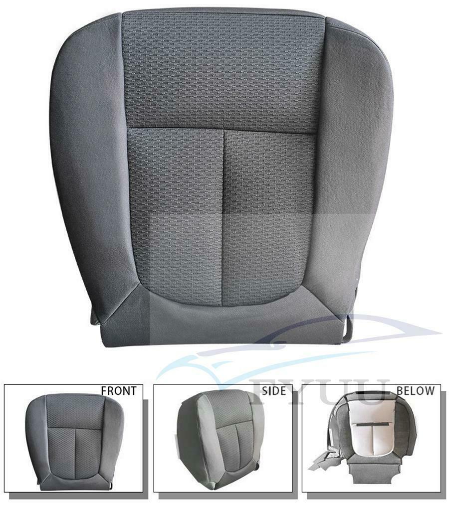 For Ford F150 11-14 Driver Side Bottom Replacement Leather Seat Cover Steel Gray