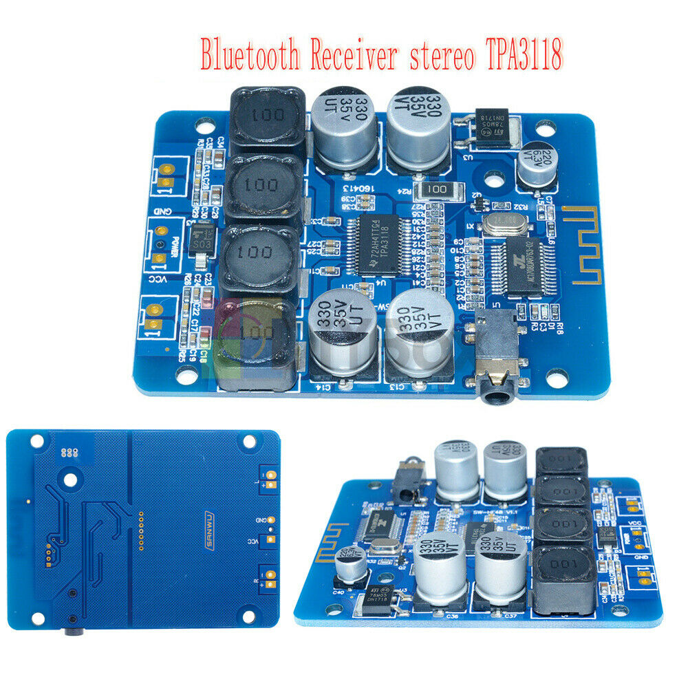 30Wx2 Bluetooth Receiver Stereo 30W+30W TPA3118 Digital Power Amplifier 12V 24V