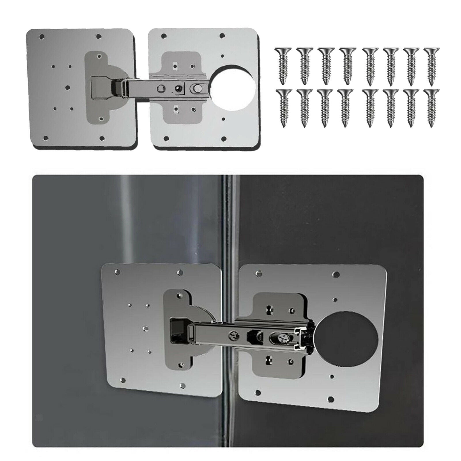 Stainless Steel Cabinet Hinge Repair Plate For Furniture Door Mending Hinges