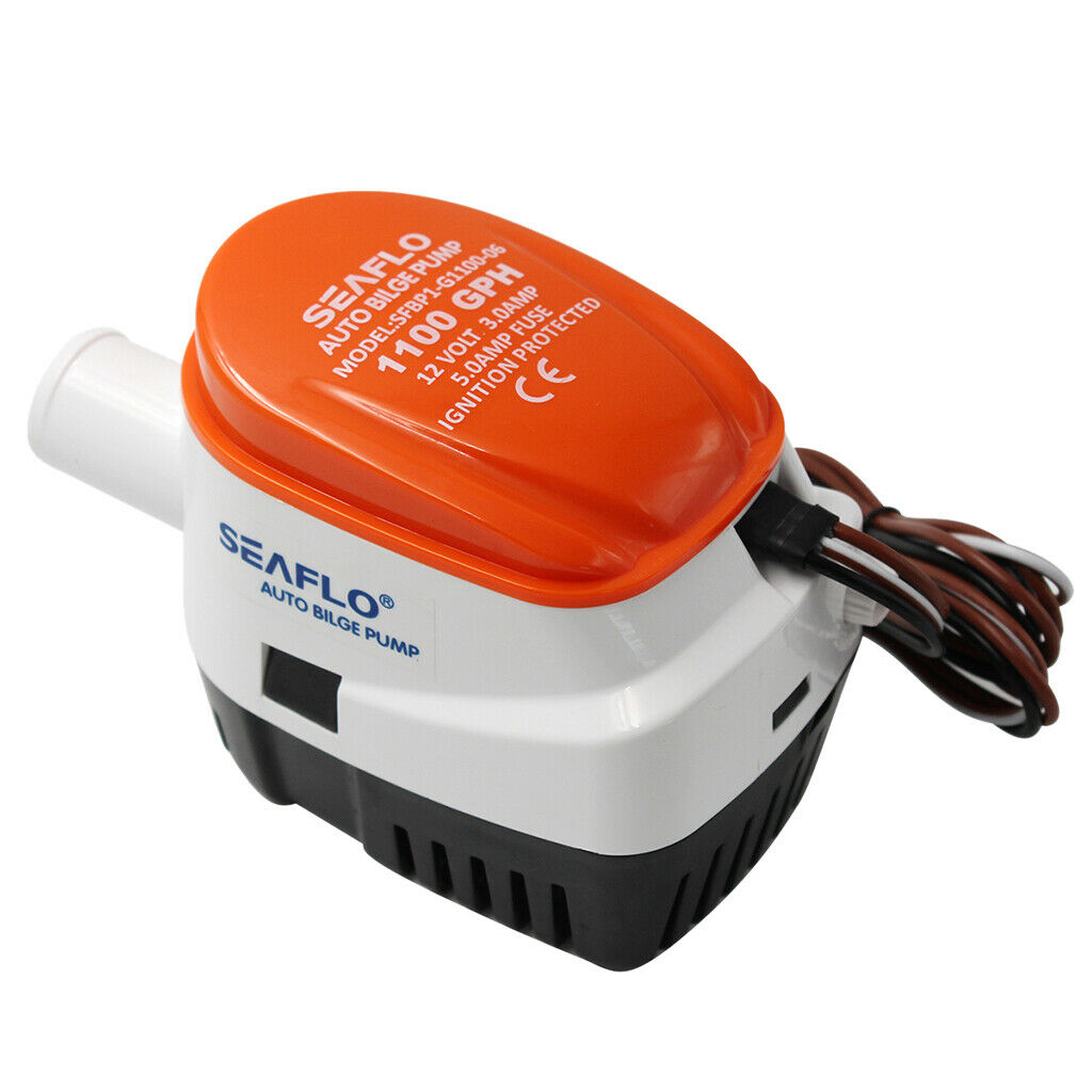 12V 1100GPH Houseboat Boat Vehicle Submersible Bilge Water Pump Float Switch