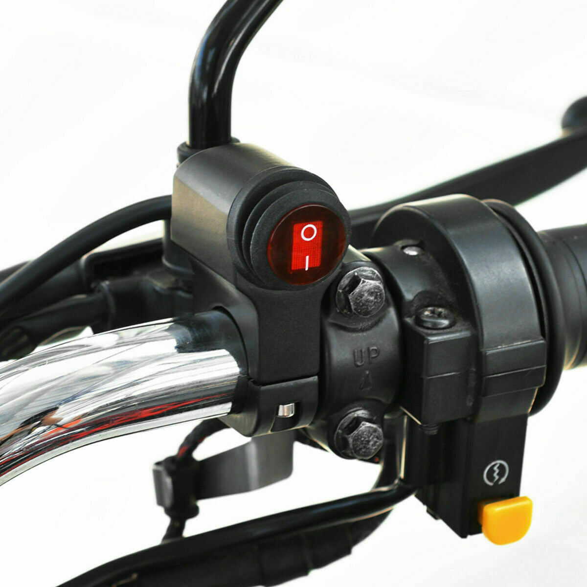 Motorcycle ATV Handlebar Headlight Fog Spot light 12V On Off Switch Waterproof