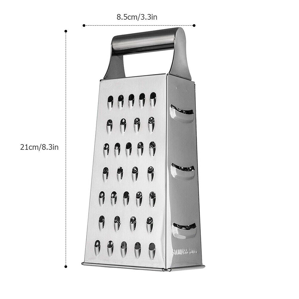 Stainless Steel 4 Sided Graters Box Vegetable Fruits Potato Carrot Slicer Cutter