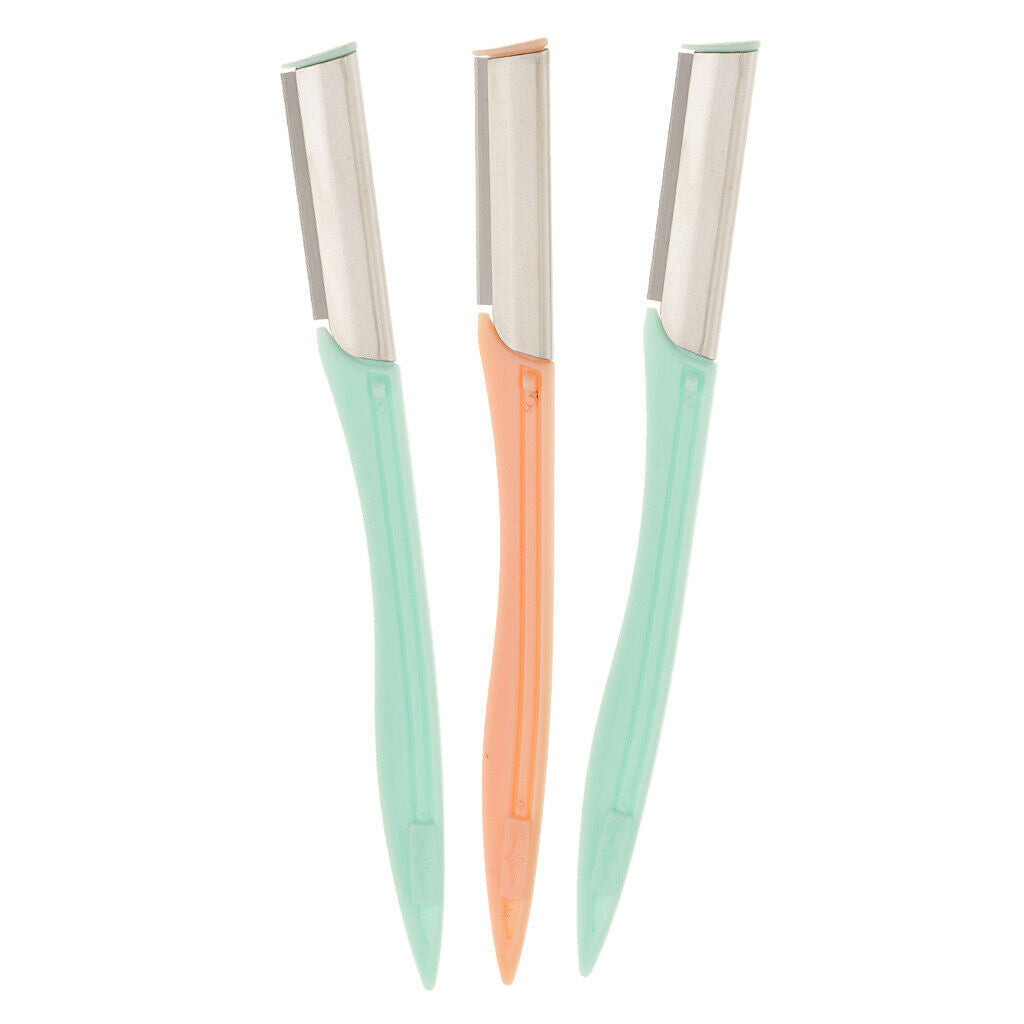 3 Packs Hair Removal Safety Razors Trimmer Shaper Facial Makeup Shaver
