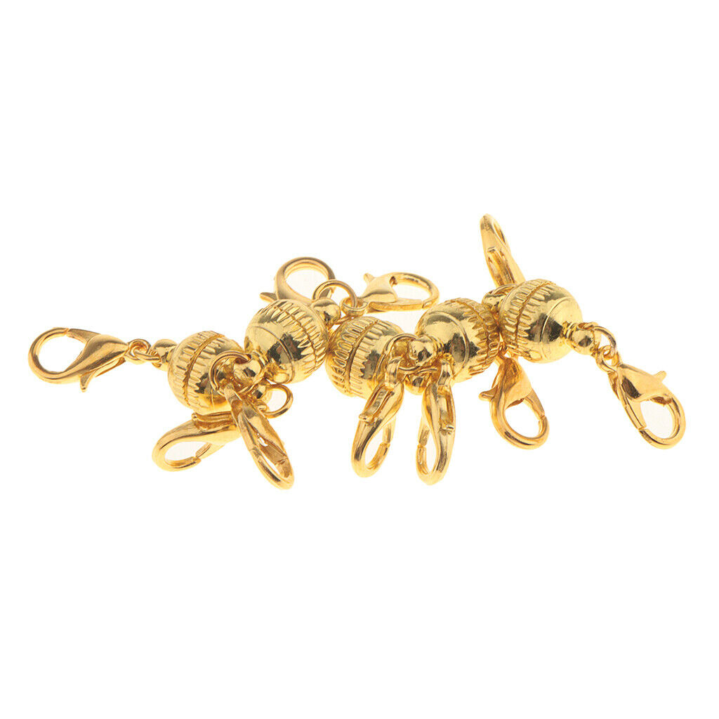 10pcs Ball Magnetic Clasps with Lobster Clasp for DIY Fashion Jewelry 8mm