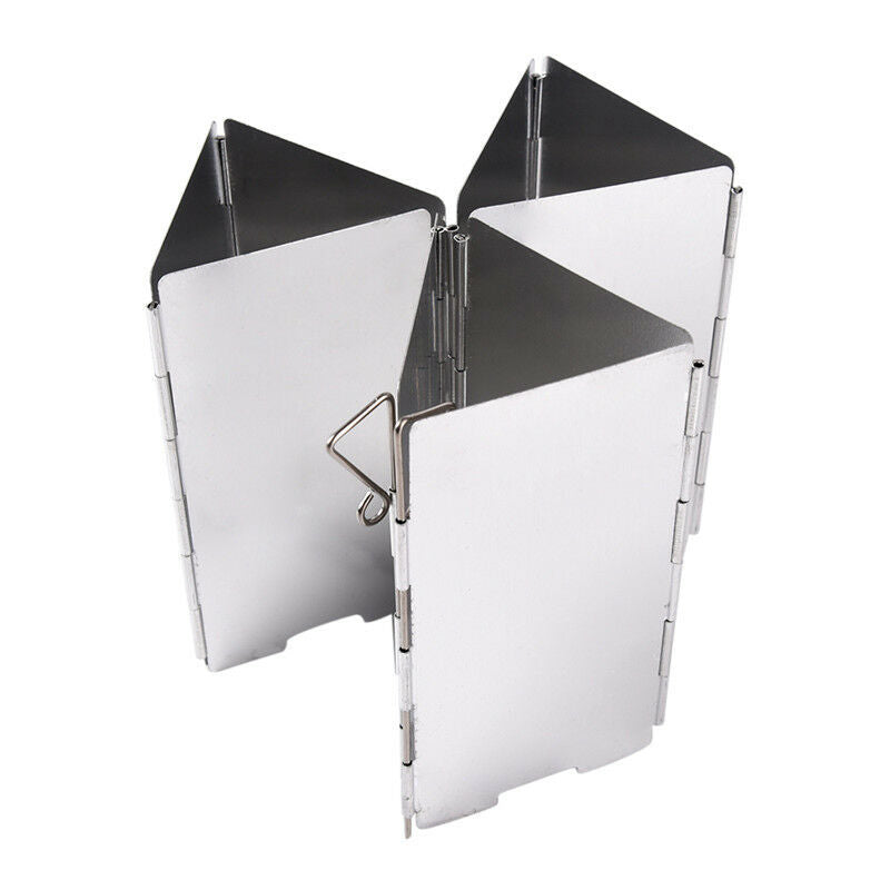 9 Plates Wind Deflectors Foldable Outdoor Camping Gas Stove Wind Shield Scre  NC