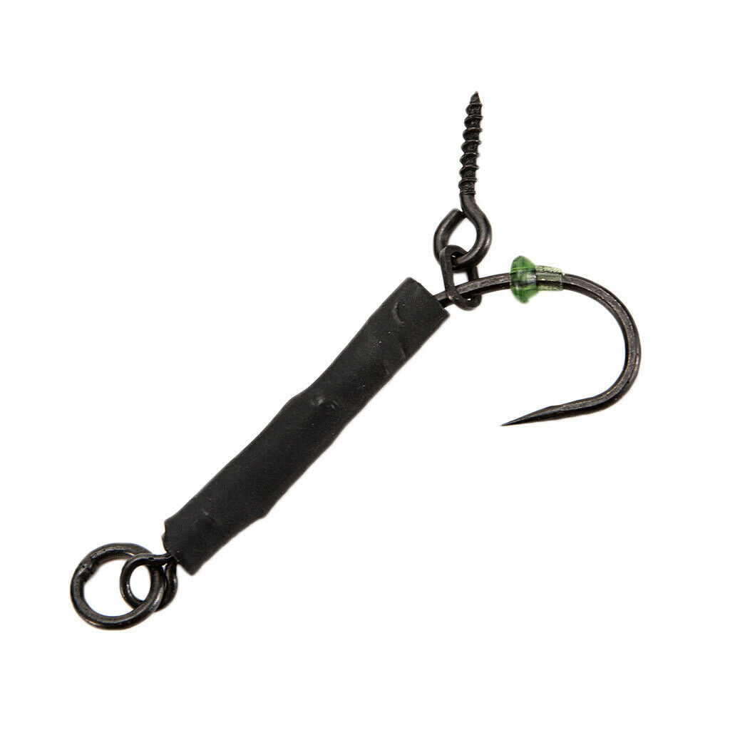 4pcs Fishing Ronnie Rigs Carp Fishing Spinner Rigs Assist Hooks 08 barbless