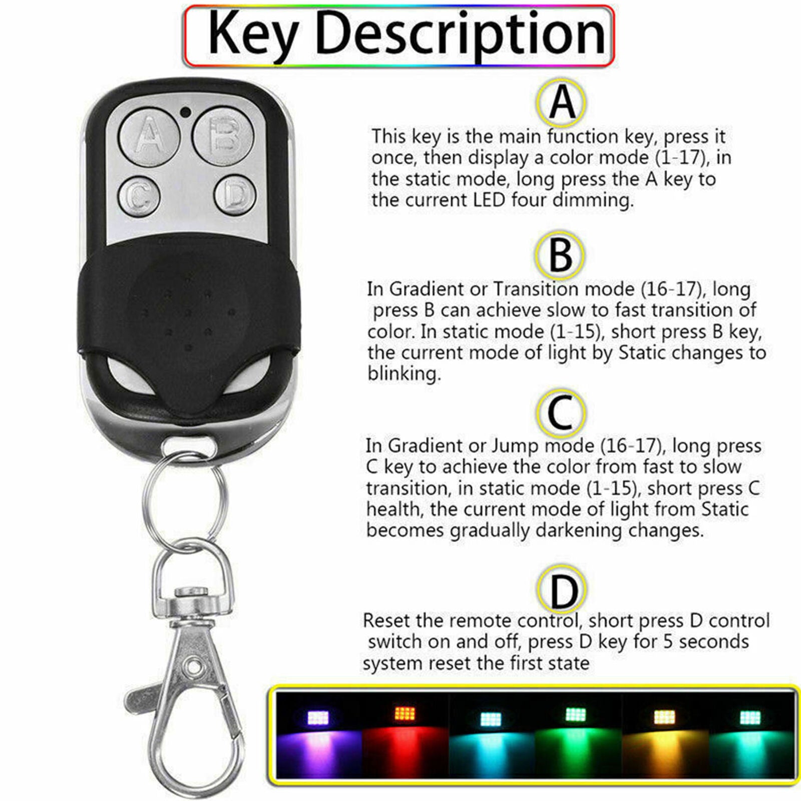 8x LED RGB Offroad Rock Light Underbody Lamp bluetooth APP Control For Car Truck