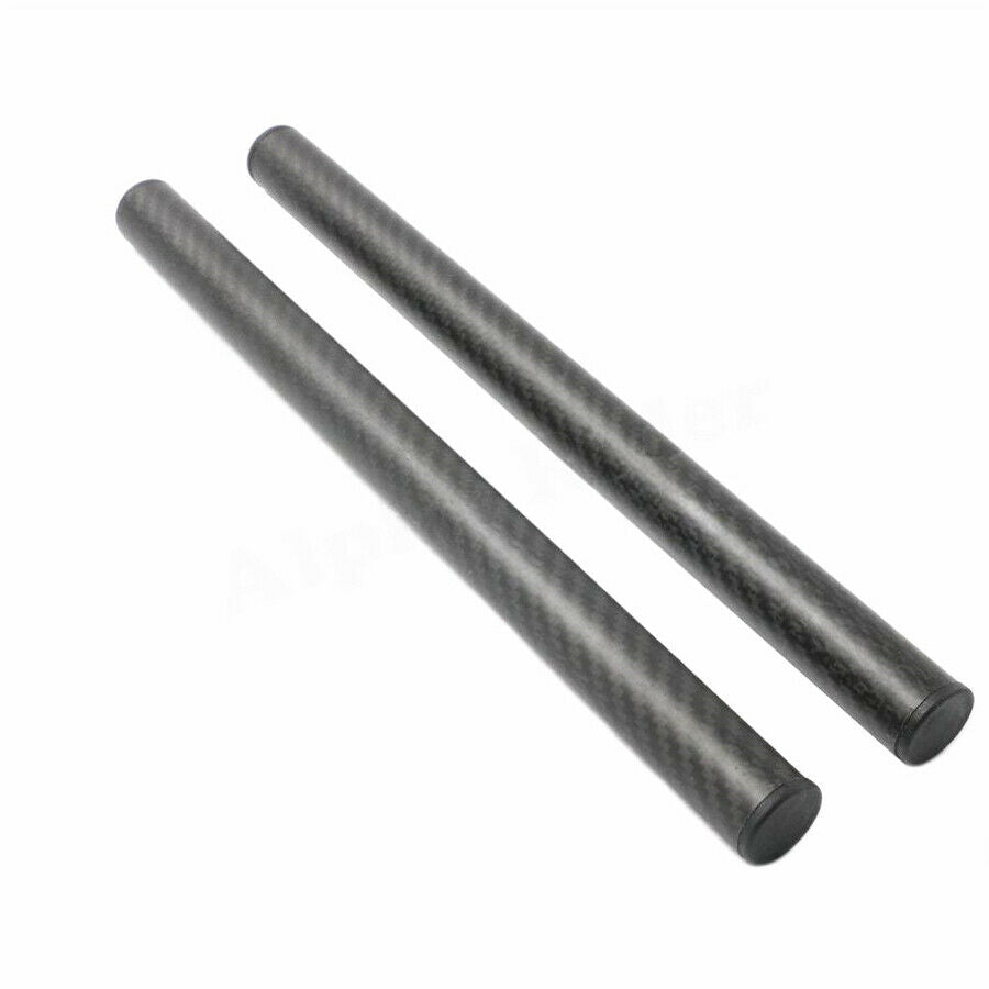Pair Motorcycle 7/8" 22mm Clip On Handlebars Carbon Fiber Handle Bar Grips Tube
