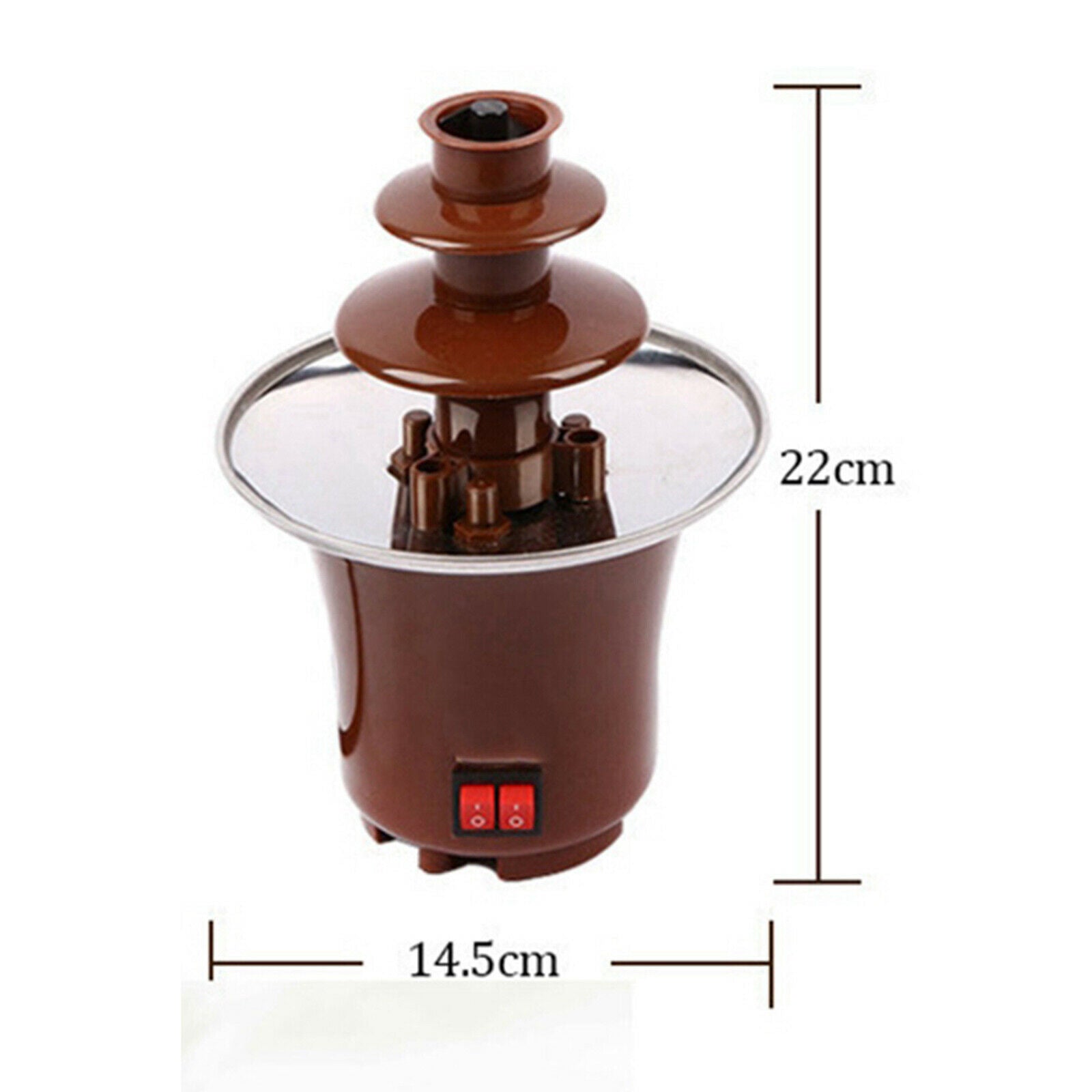 Mini Chocolate Fondue Fountain Machine Hotpot for BBQ Sauce Ranch Party