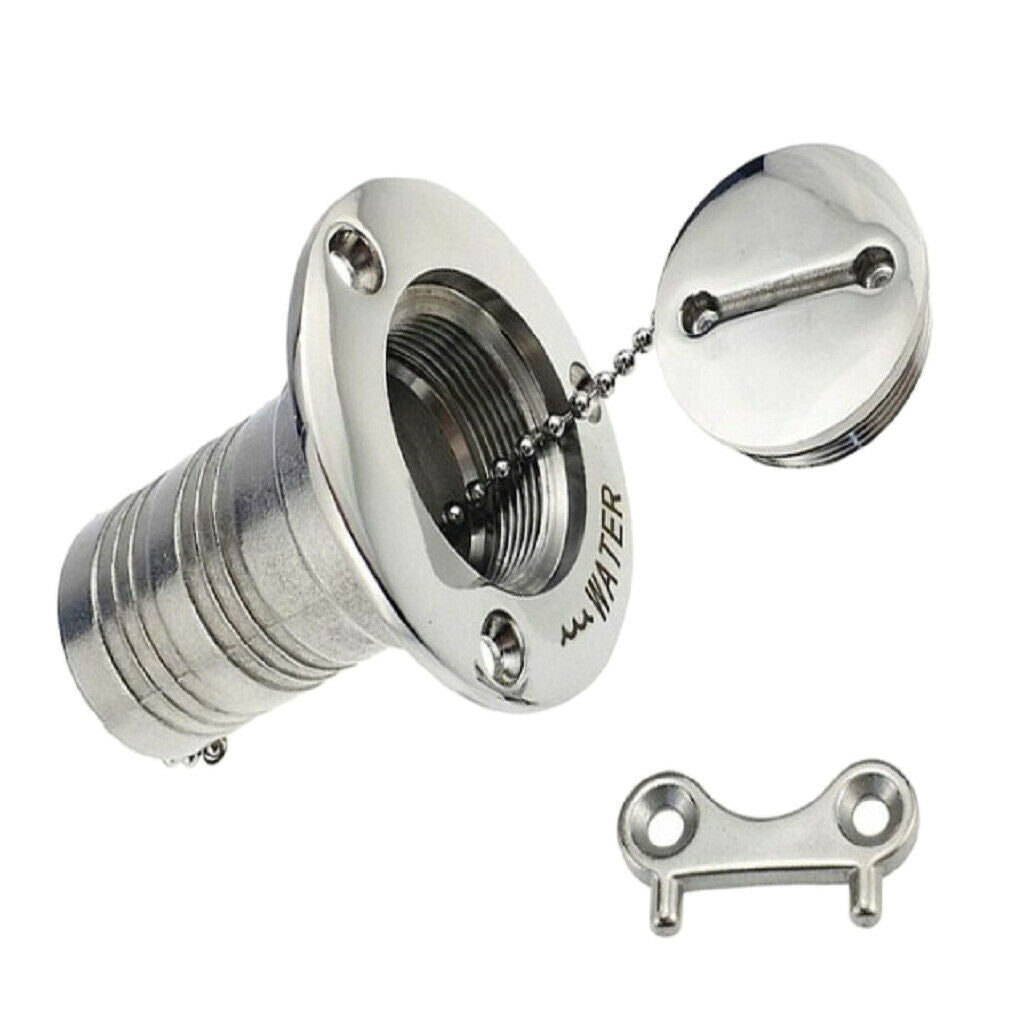 1-1/2" Marine Boat Deck Fill Filler for Fuel Water Tank Stainless Steel