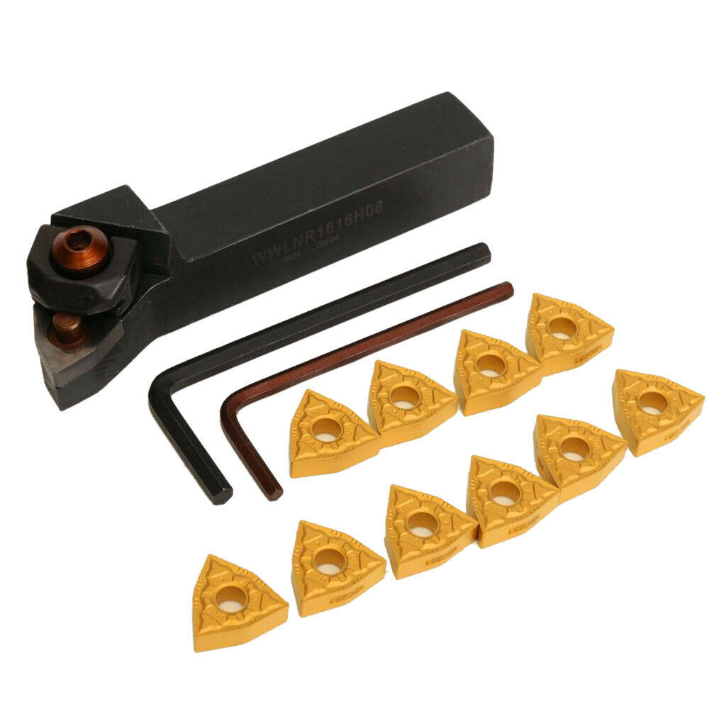 WWLNR1616H08 Lathe Turning Toolholder 100mm + Carbide Inserts 16mm Kit