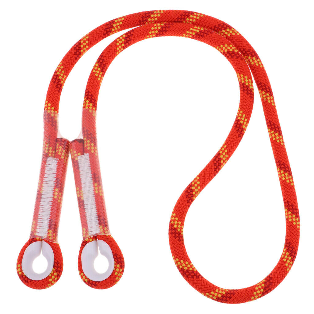 2X 10.5mm Rock Climbing Knotted Pre-sewn Eye-to-Eye Prusik Loop Cord Rope 80CM