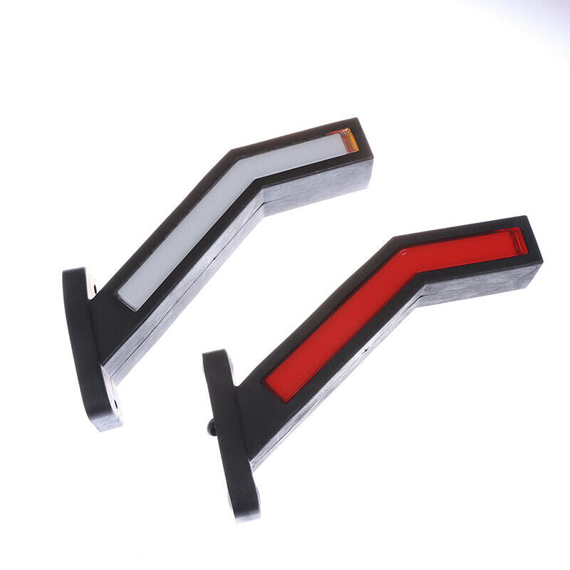 2x Car Truck Trailer Van Dynamic Red Amber White Side Marker Lights Outline BDA