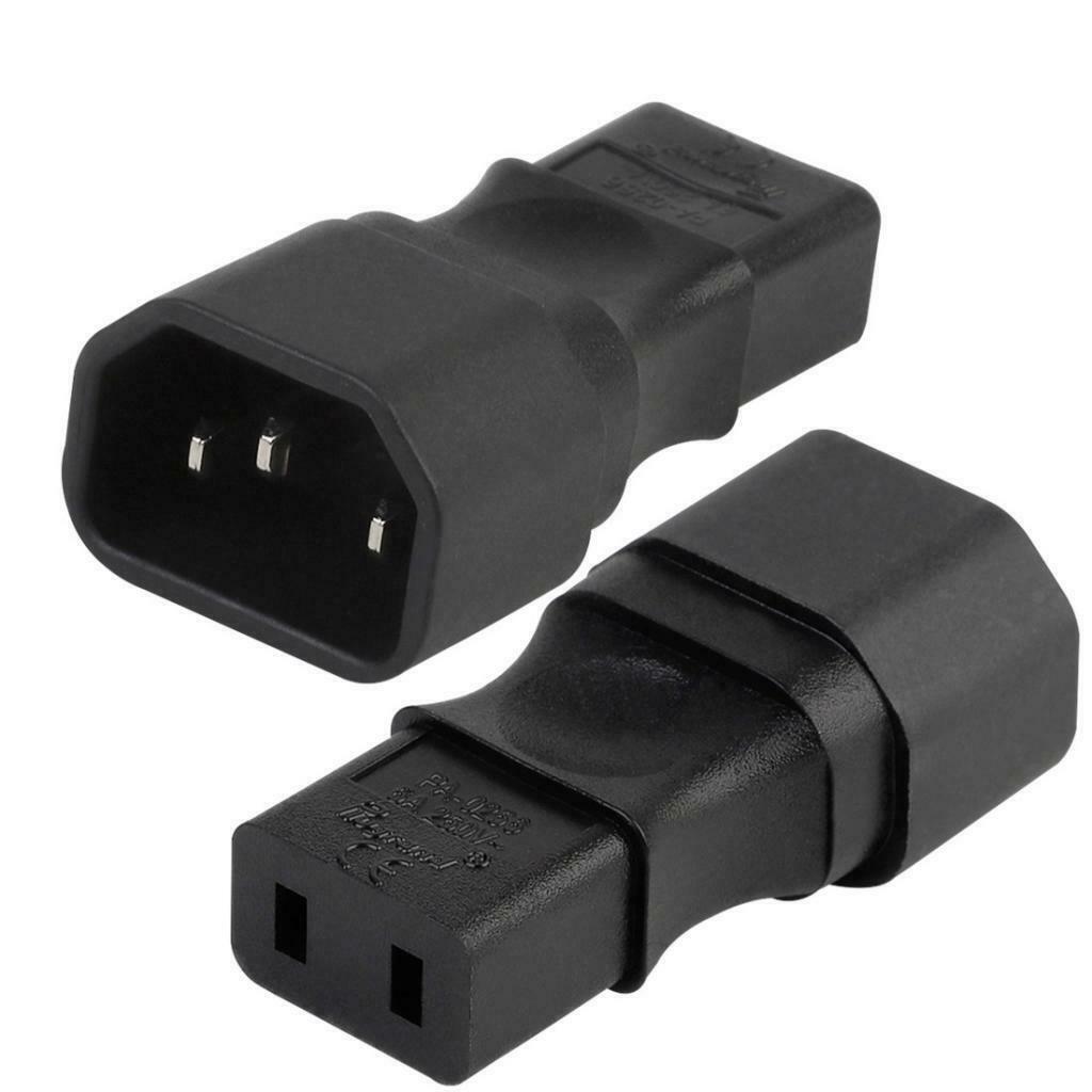 2X IEC320 Male C14 to Female C9 Power Adapter Mains Extension Connector New