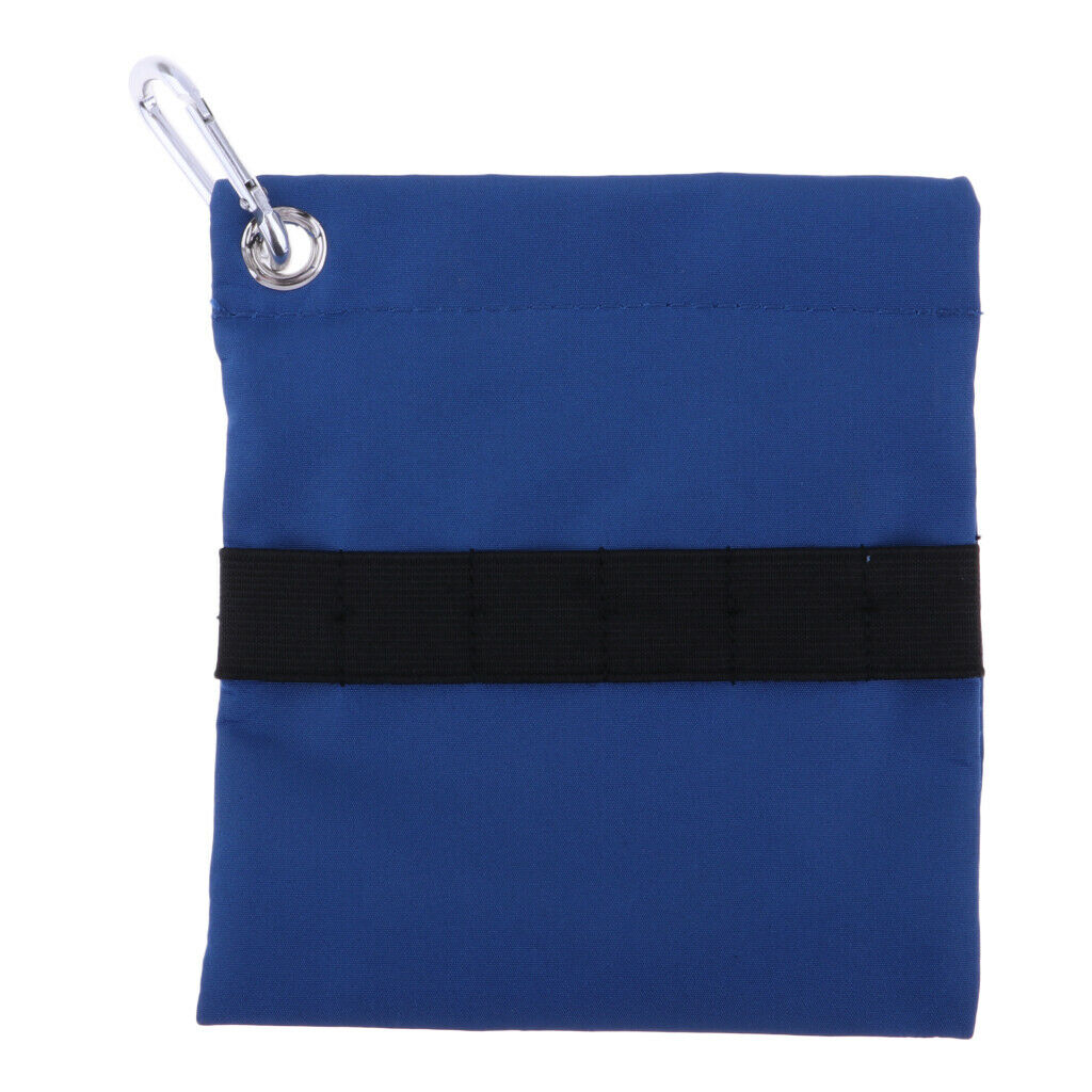 Golf Tee Ball Storage Bag Zippered Holder with Carabiner Golfing Accessories
