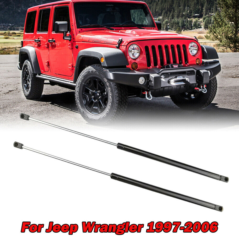 2Pcs Rear Window Glass Lift Supports shocks Struts For Jeep Wrangler TJ 1997-06