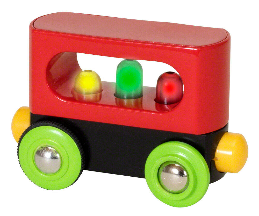 33708 BRIO My First Wooden Railway Light Up Wagon Age 18 Months+