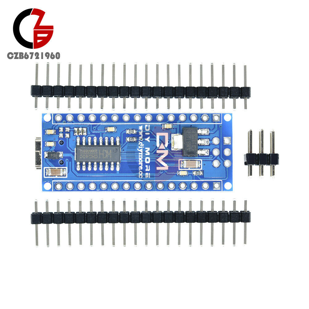 2Pcs Mini USB Nano V3.0 ATmega328P CH340G 5V 16M Micro-controller board Arduino