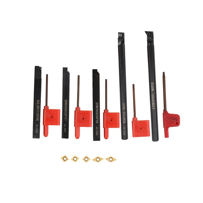 8mm Shank Indexable Lathe Turning Tool Holder with CCMT060204 DCMT070204 CarbiX8