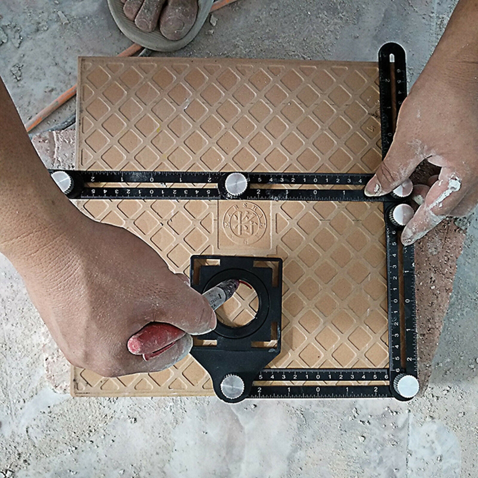 Universal Aluminum Alloy Multi-Angle Measuring Ruler Foldable Ceramic Tile