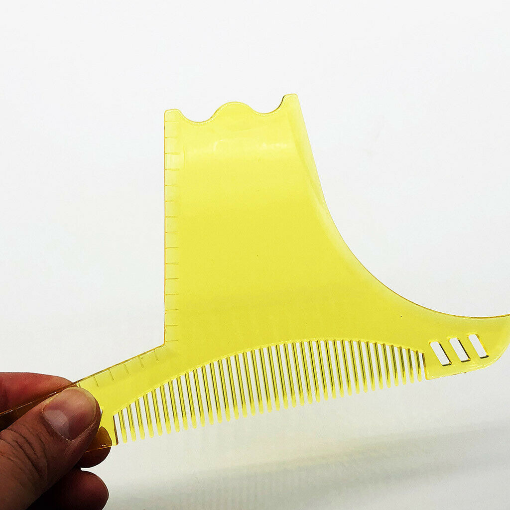 Beard Shaping Styling Template Shaving Tool Beard Combs Razors Yellow