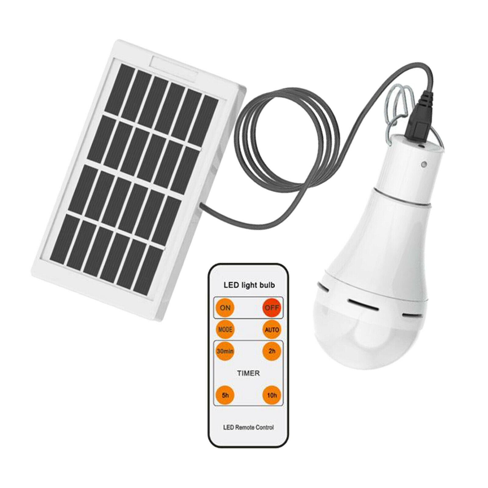 Solar Powered Shed Light Bulb LED Portable  Up 9W Lamp Chicken Coop Lighting