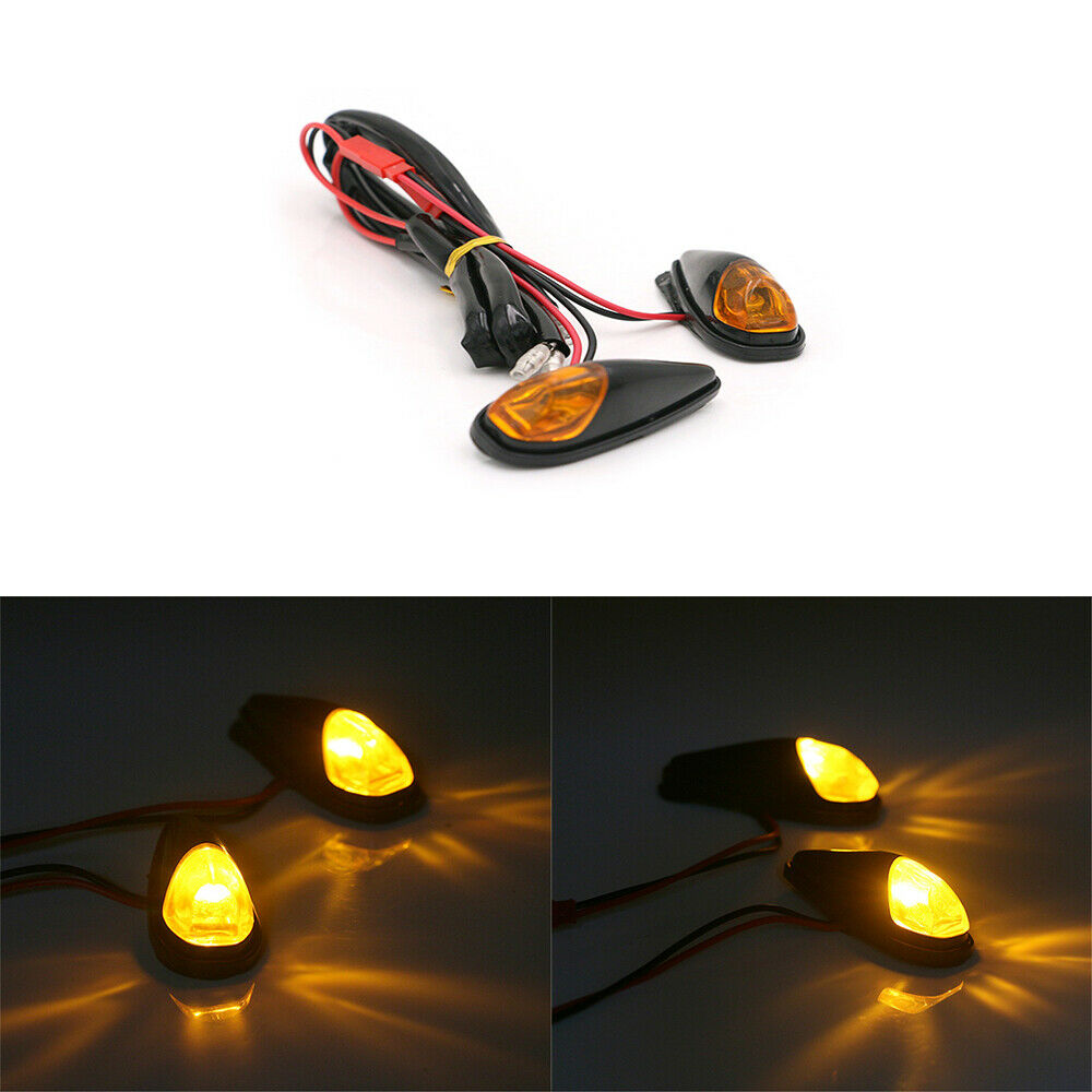 Supper Bright Amber 2pcs 12V Motocycle Turn Signal Lights Adjustable Removable