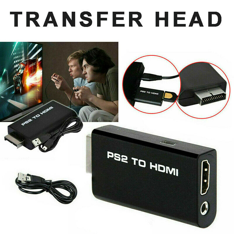 for HDTV Monitor PS2 to HDMI Video Converter Adapter with 3.5mm Audio Output