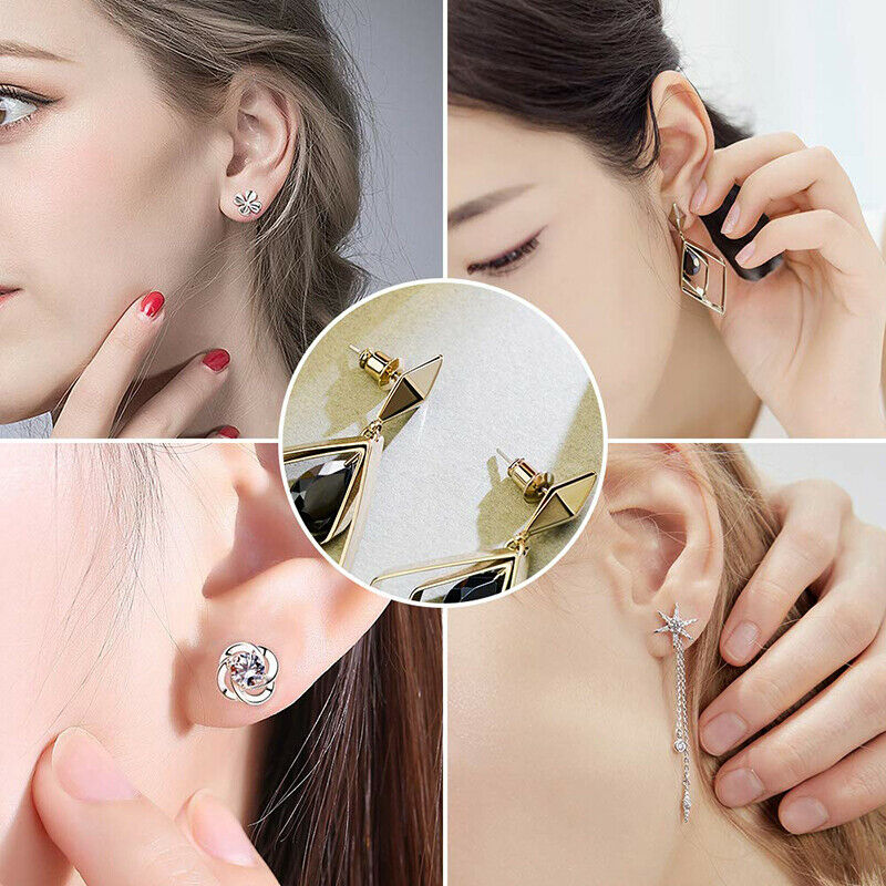 450Pcs 10 Style Earring Making Supplies Kit Hook Earring Backs Posts Box Case HN