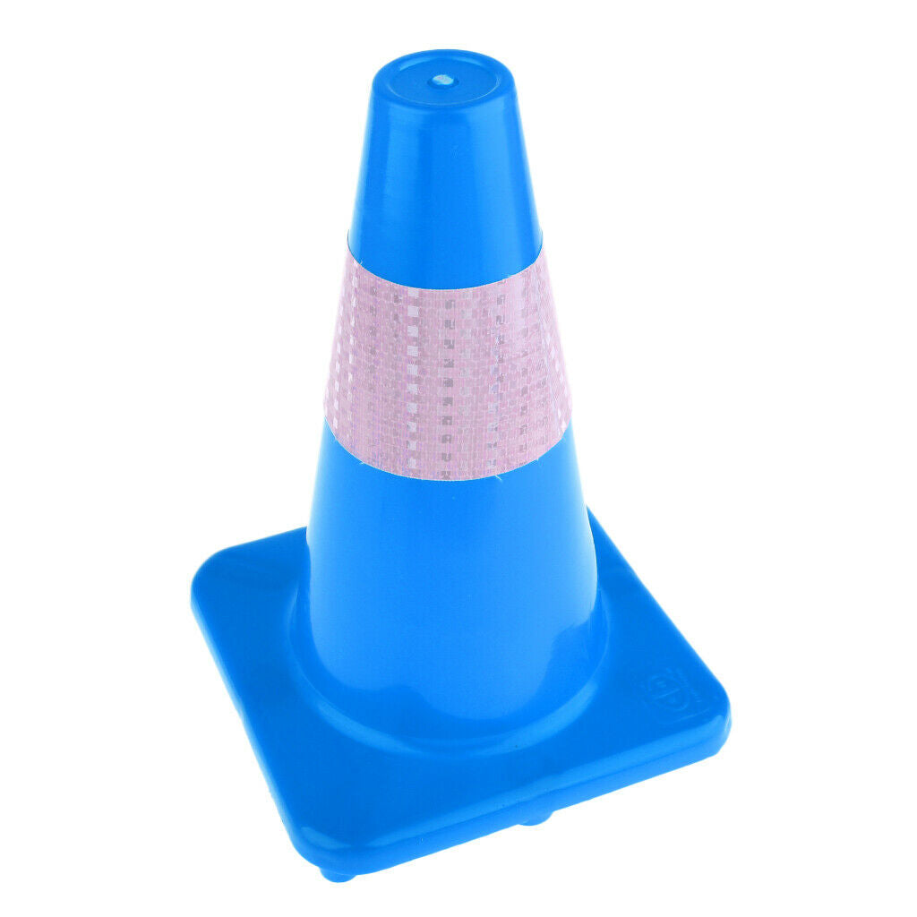 Plastic Reflective Safety Cone Roller Inline Skating Slalom Road Cone Blue