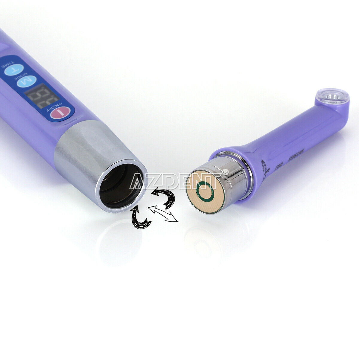 2 X Dental Cordless iLed Curing Light Lamp 1 Second Cure 5W LED 2300mW/c㎡ Purple