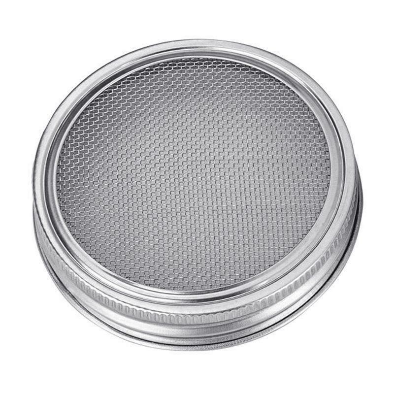 Sprouting Jar with Stainless Steel Screen Lid Wide Mouth Quart Mason Sprouter