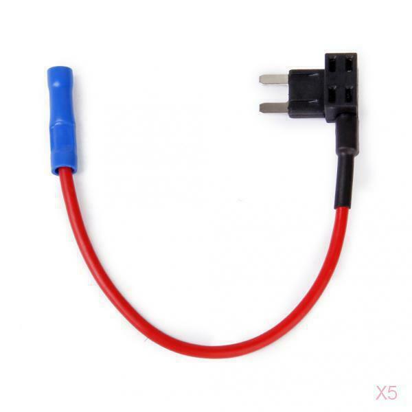 5x Fuse TAP Add-A-Circuit Adapter Mini (ATM APM) Blade Fuse Holder 32V for Car